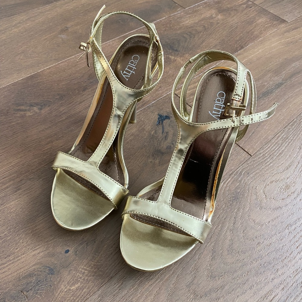 Cathy Jean gold heels